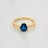Anillo Halo Gota 1.7 g / T3 3/4 Oro Amarillo 18K