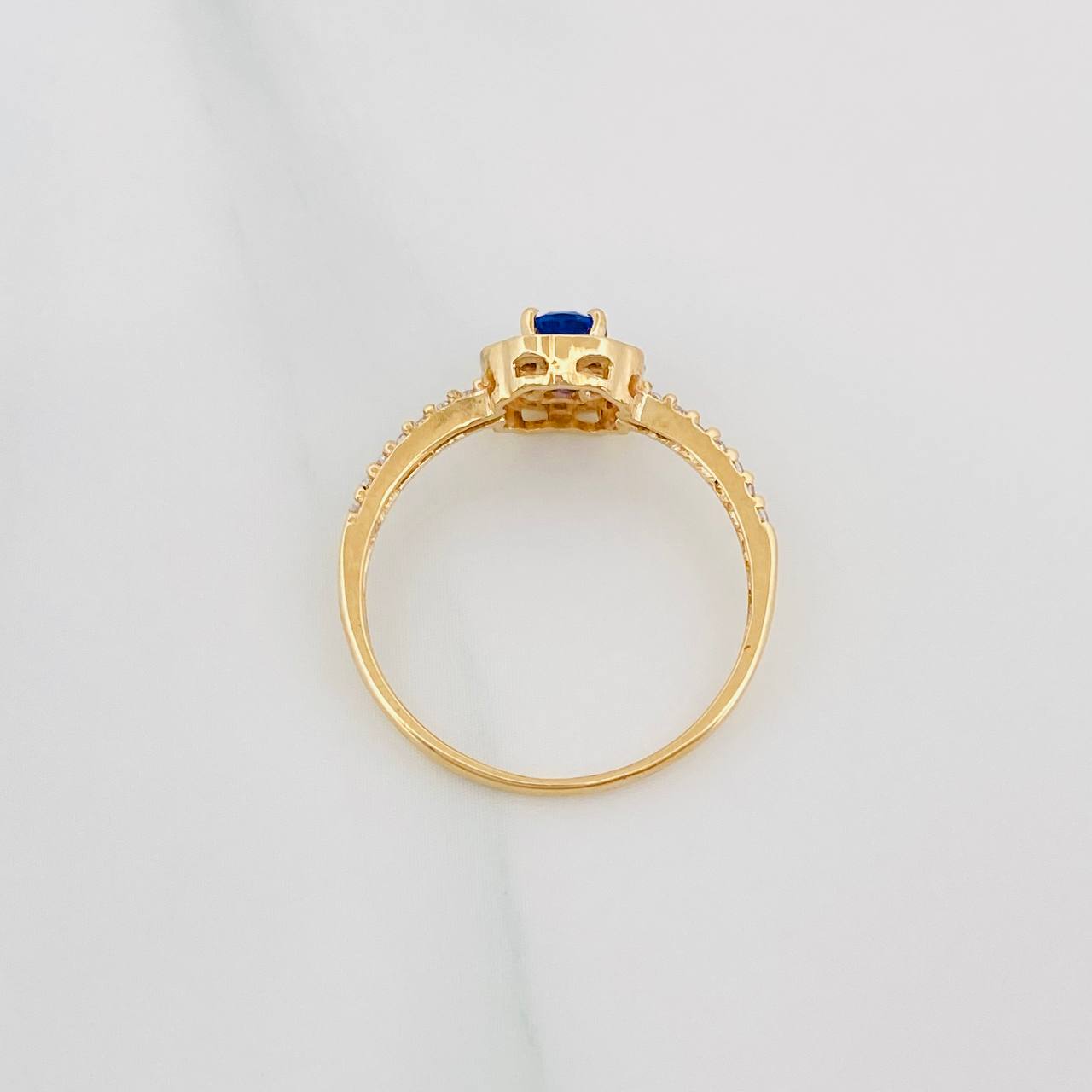 Anillo Halo Gota 1.7 g / T3 3/4 Oro Amarillo 18K