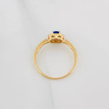 Anillo Halo Gota 1.7 g / T3 3/4 Oro Amarillo 18K