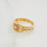 Anillo Corona 3.65 g / T6 1/2 Dos Oros Amarillo Blanco 18K