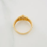 Anillo Corona 3.65 g / T6 1/2 Dos Oros Amarillo Blanco 18K