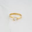 Anillo Solitario Cruzado 2.15 g / T6 1/2 Oro Amarillo 18K