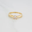 Anillo Solitario Puente 2 g / T7 1/4 Oro Amarillo 18K