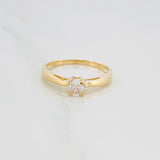 Anillo Solitario Puente 2 g / T7 1/4 Oro Amarillo 18K