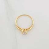 Anillo Solitario Puente 2 g / T7 1/4 Oro Amarillo 18K