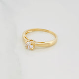 Anillo Solitario Puente 2 g / T7 1/4 Oro Amarillo 18K
