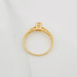 Anillo Solitario Puente 2 g / T7 1/4 Oro Amarillo 18K