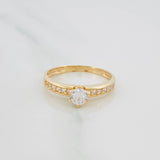 Anillo Solitario Churumbela 1.85 g / T6 Oro Amarillo 18K