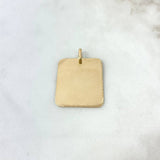 Dije Placa Rectangulo 4.75gr / 3.6cm / 25mm*30mm Rayas Diagonales - Bordes Diamantados Oro Amarillo