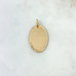 Dije Placa Ovalada 2.9gr / 3.6cm / Bordes Diamantados Oro Amarillo