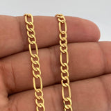 Cadena Figaro 9.15gr / 60.5cm / 4.4mm Oro Amarillo +1 18K %