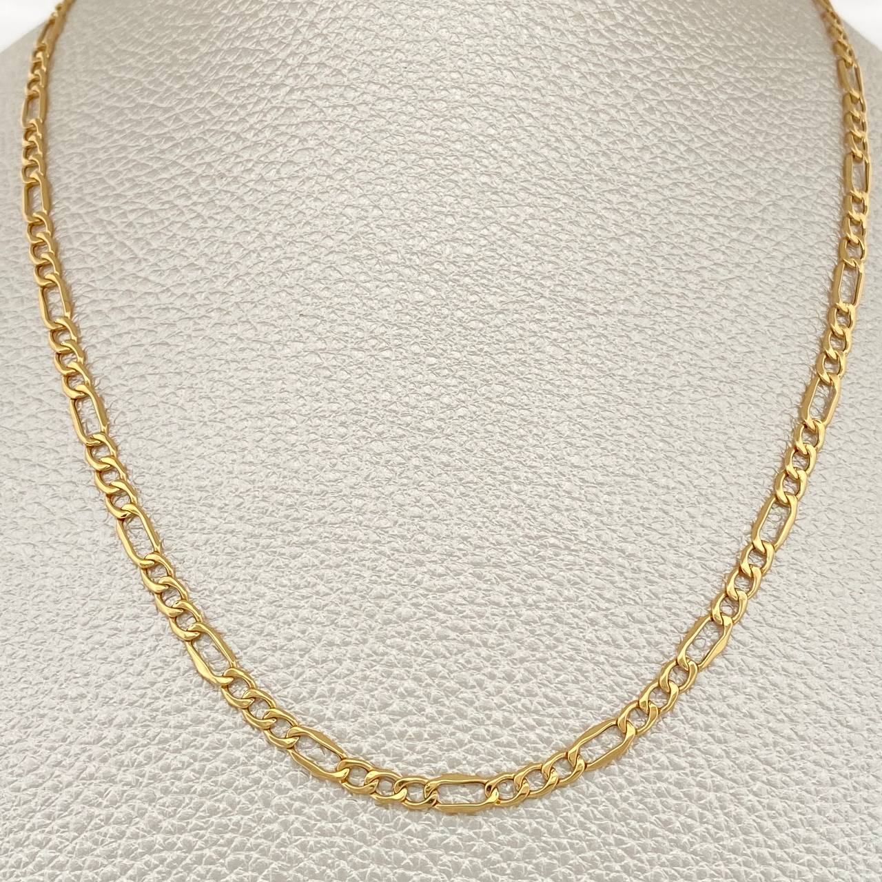 Cadena Figaro 5.3gr / 61cm / 3.75mm Oro Amarillo +1 18K %