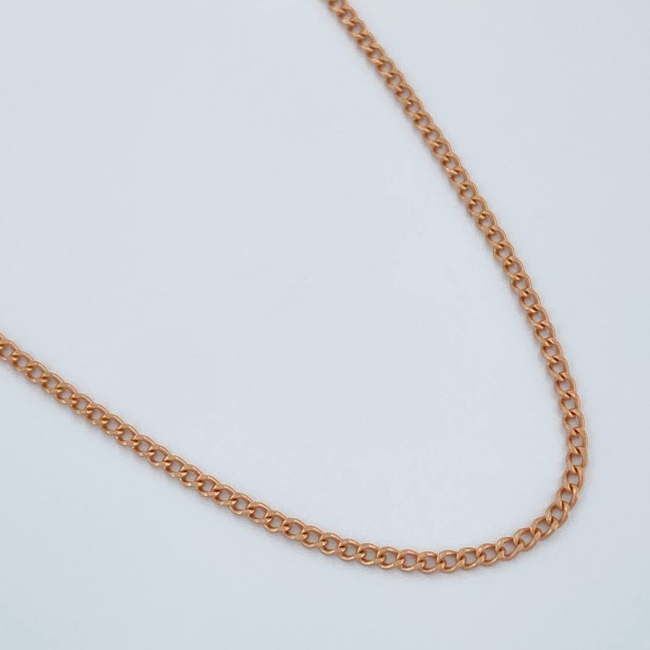 Cadena Mini Cubana 1.4gr / 59.5cm / 1.23mm Oro Rosa +1 18K %