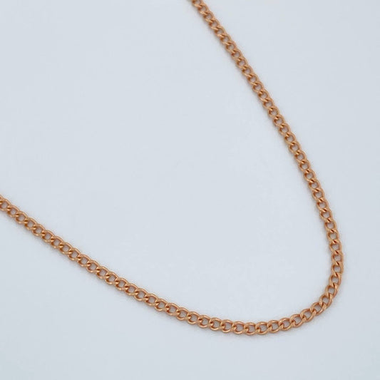 Cadena Mini Cubana 1.4gr / 59.5cm / 1.23mm Oro Rosa +1 18K %