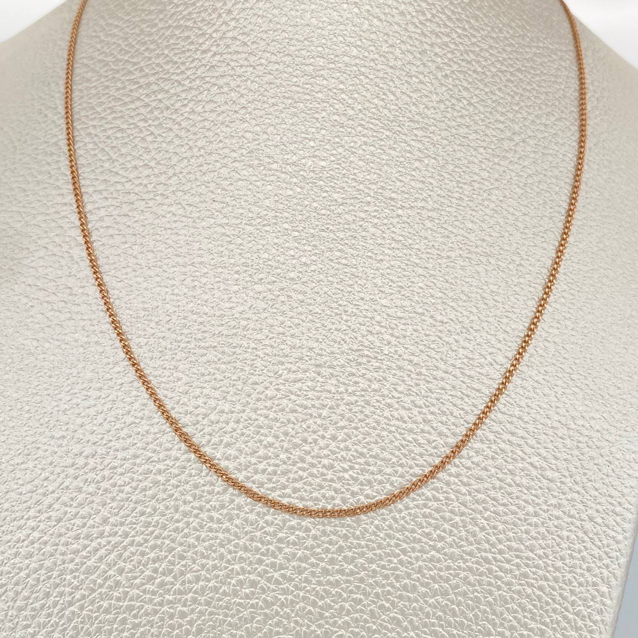 Cadena Mini Cubana 1.4gr / 59.5cm / 1.23mm Oro Rosa +1 18K %