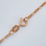 Cadena Figaro 1.4gr / 44.7cm / 1.45mm Oro Rosa +1 18K %
