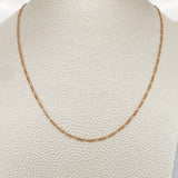 Cadena Figaro 1.4gr / 44.7cm / 1.45mm Oro Rosa +1 18K %