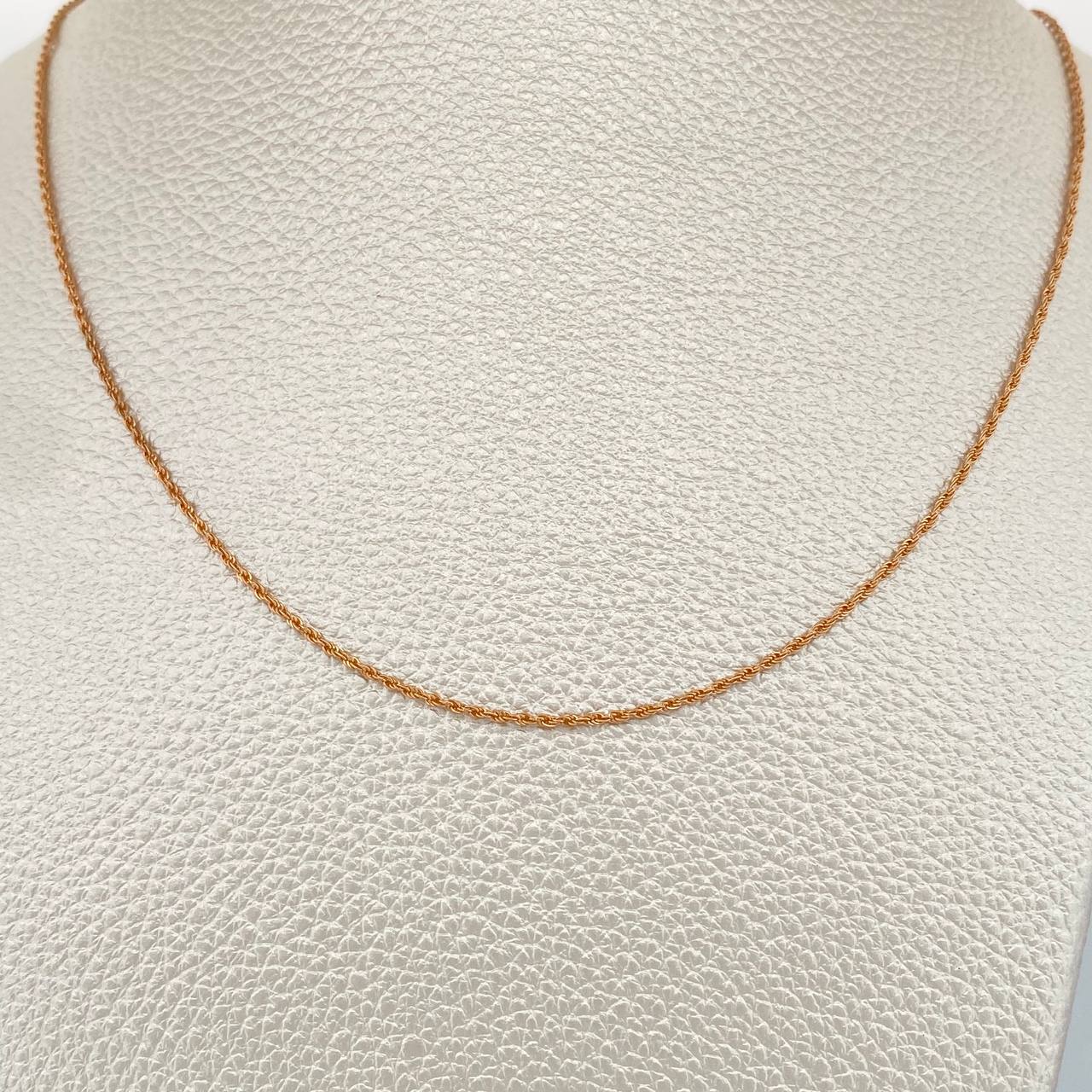 Cadena Lazo 0.9gr / 49.8cm / 1.25mm Oro Rosa +3 18K %