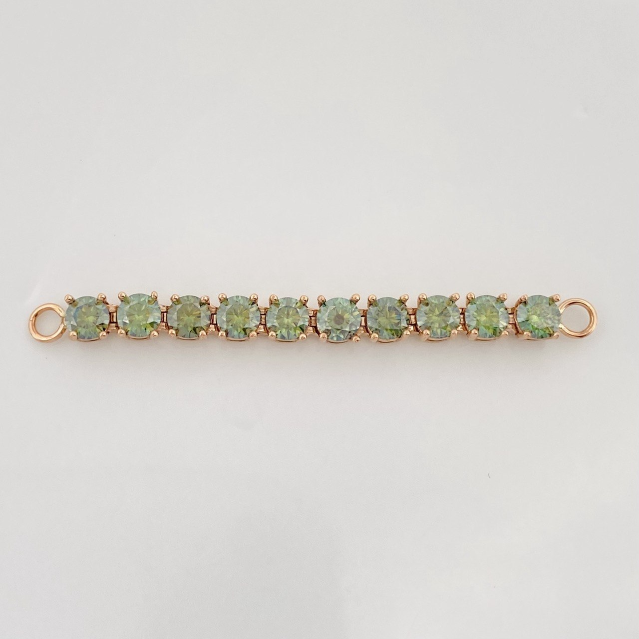 Herraje Tennis Moisanitas 3.3qts 3.35g / 5cm Oro Rosa 18K