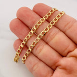 Cadena Cubana 8.2g / 60cm / 4.28mm Oro Amarillo 18K