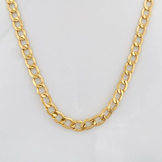 Cadena Cubana 8.2g / 60cm / 4.28mm Oro Amarillo 18K