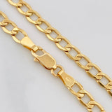 Cadena Cubana 8.2g / 60cm / 4.28mm Oro Amarillo 18K