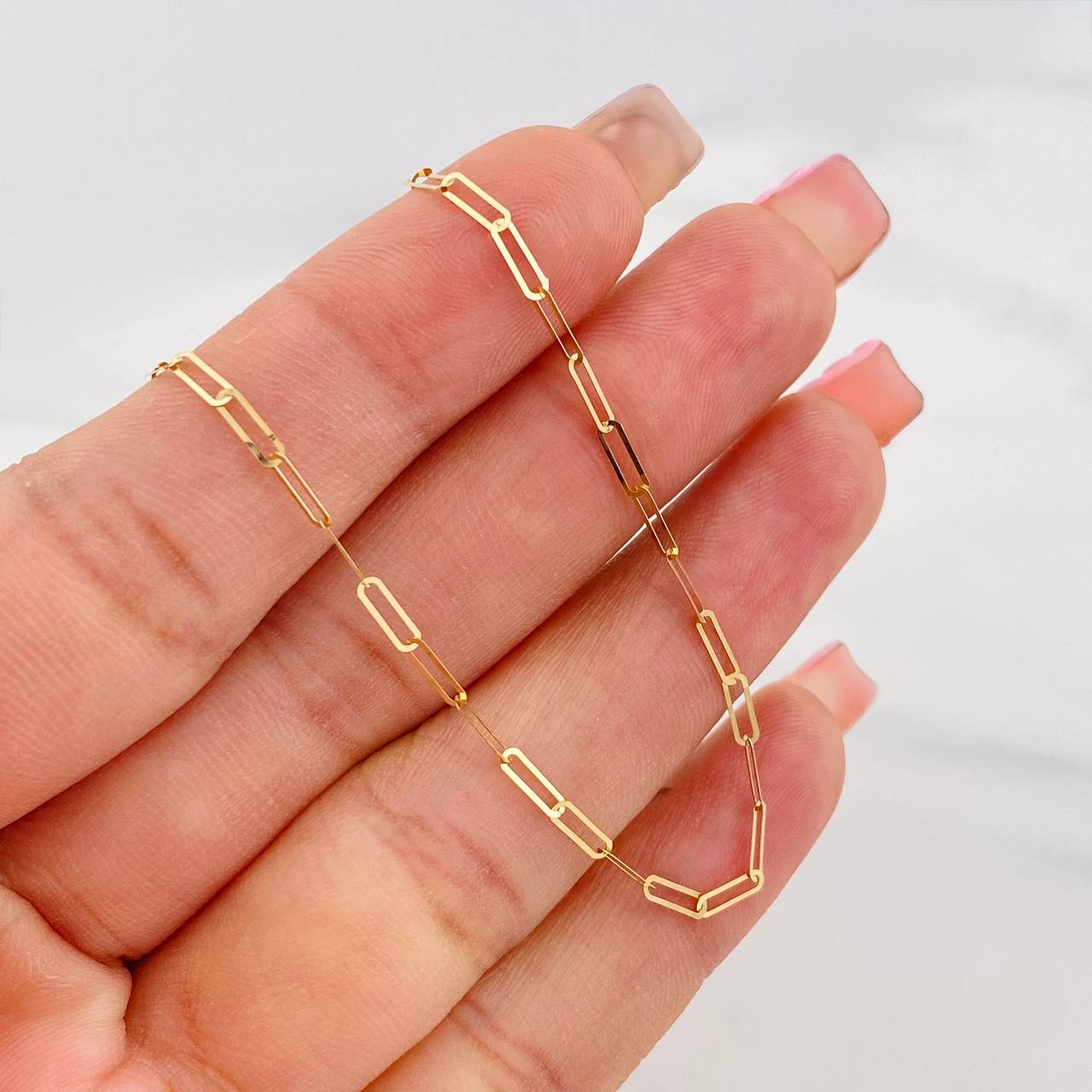 Cadena Cajon 0.8g / 45cm / 2.04mm Oro Amarillo 18K