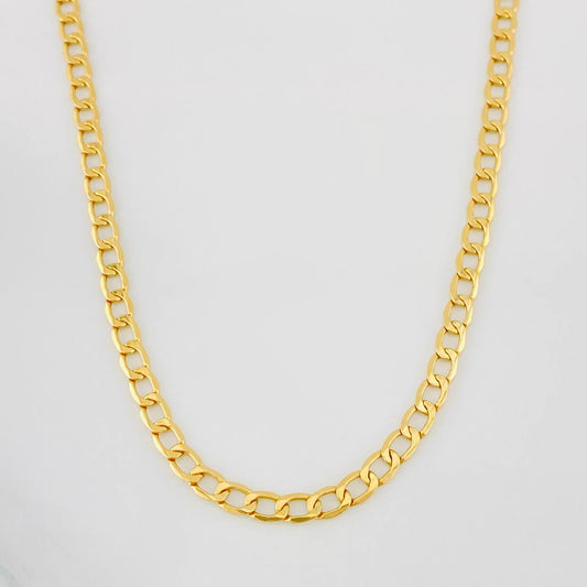 Cadena Cubana 8.8g / 60cm / 4.36mm Oro Amarillo 18K