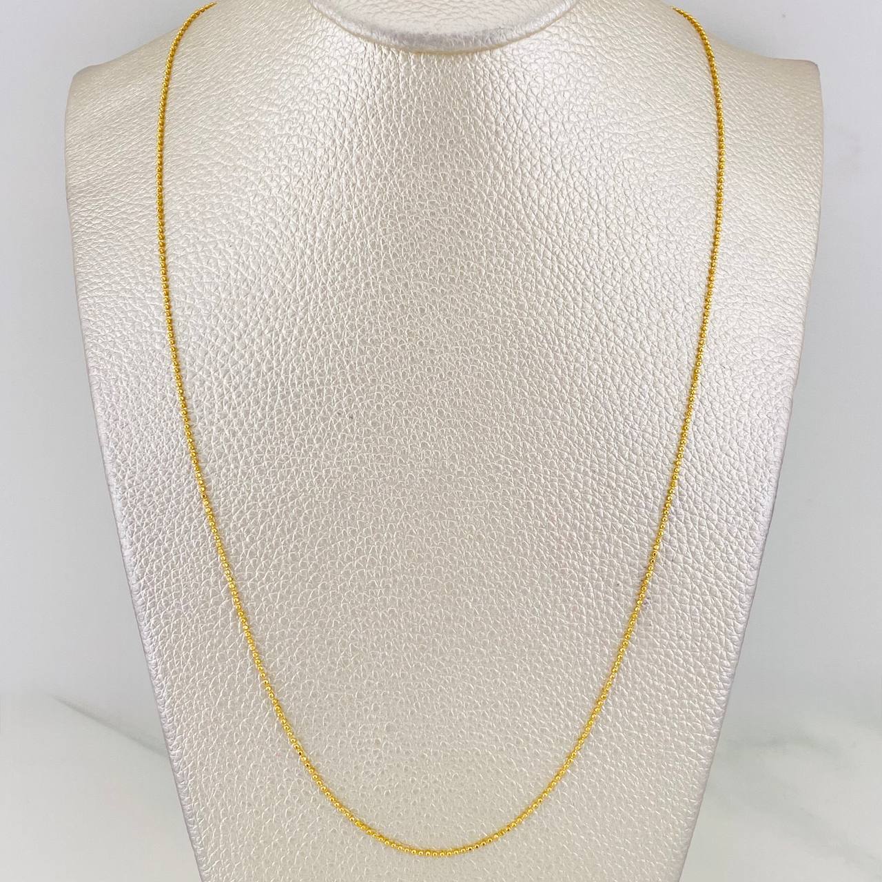 Cadena Militar 2.05g / 45cm / 0.79mm Oro Amarillo 18K