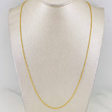 Cadena Militar 2.05g / 45cm / 0.79mm Oro Amarillo 18K