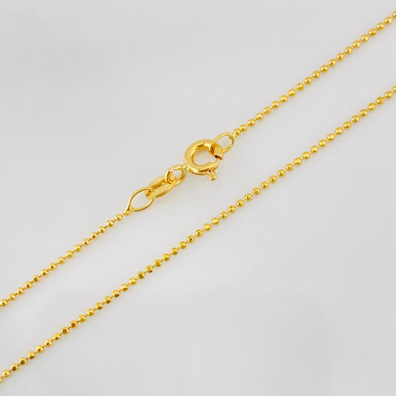 Cadena Militar 1.5g / 45cm / 0.79mm Oro Amarillo 18K