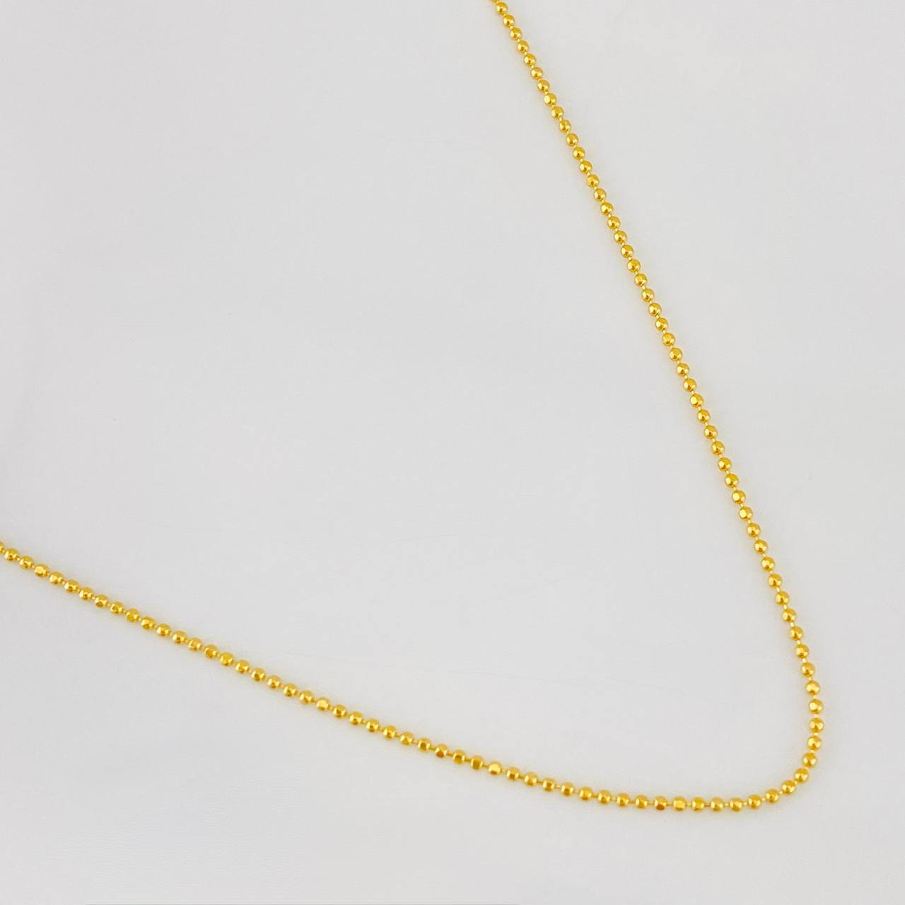 Cadena Militar 1.5g / 45cm / 0.79mm Oro Amarillo 18K