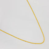 Cadena Militar 1.5g / 45cm / 0.79mm Oro Amarillo 18K