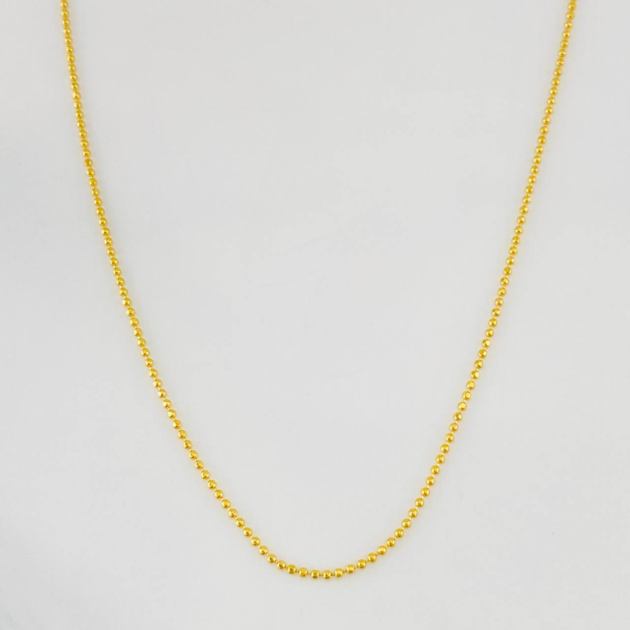 Cadena Militar 2.05g / 45cm / 0.79mm Oro Amarillo 18K