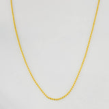 Cadena Militar 1.5g / 45cm / 0.79mm Oro Amarillo 18K
