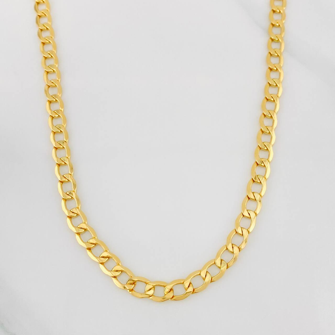 Cadena Cubana 10.7g / 55cm / 5.29mm Oro Amarillo 18K