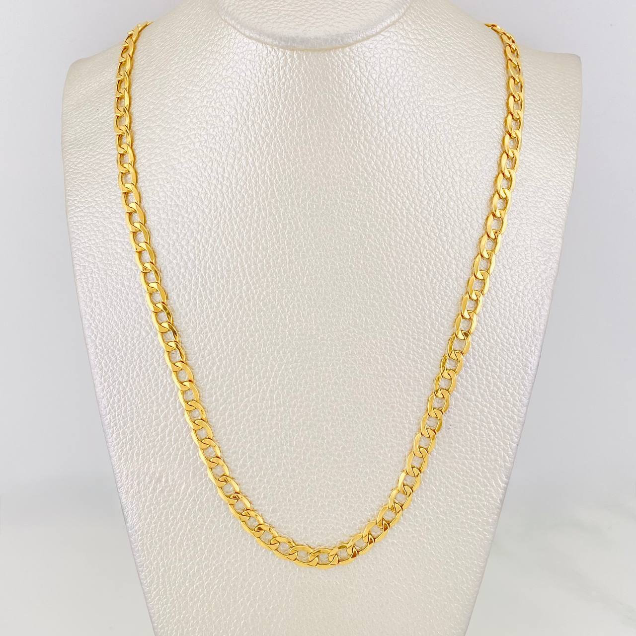 Cadena Cubana 10.7g / 55cm / 5.29mm Oro Amarillo 18K