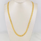 Cadena Cubana 10.7g / 55cm / 5.29mm Oro Amarillo 18K