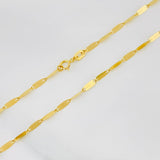 Cadena Flor Espejo 2.10g / 45cm / 2.39mm Oro Amarillo 18K