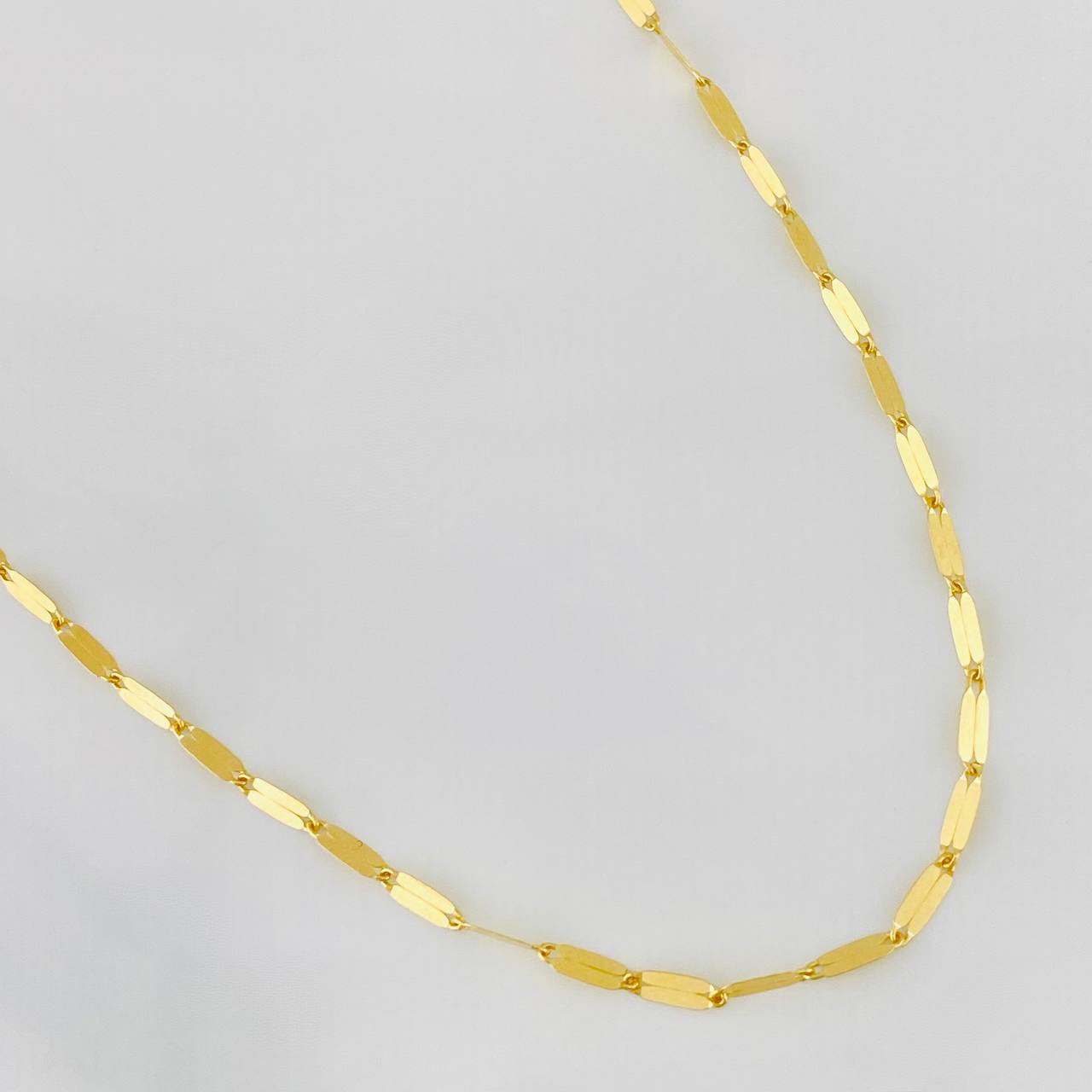 Cadena Flor Espejo 2.1g / 45cm / 2.14mm Oro Amarillo 18K