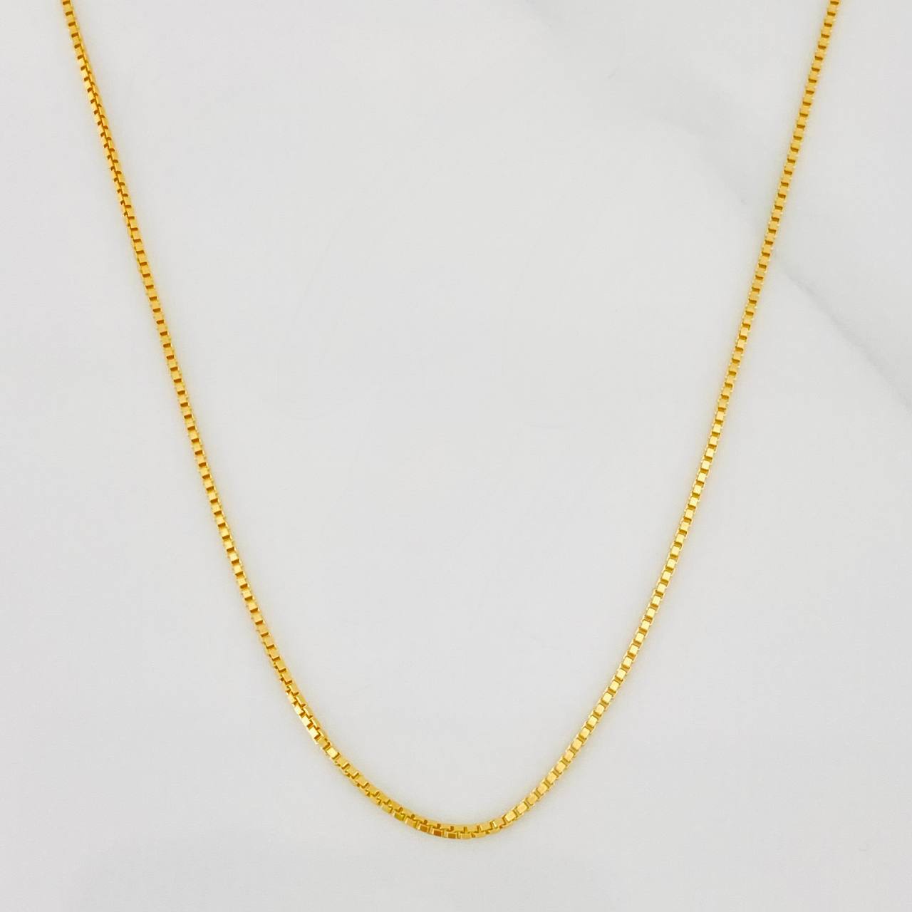 Cadena Veneciana 2.8g / 45cm / 0.8mm Oro Amarillo 18K
