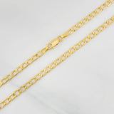 Cadena Cubana 4.8g / 45cm / 3.5mm Oro Amarillo 18K