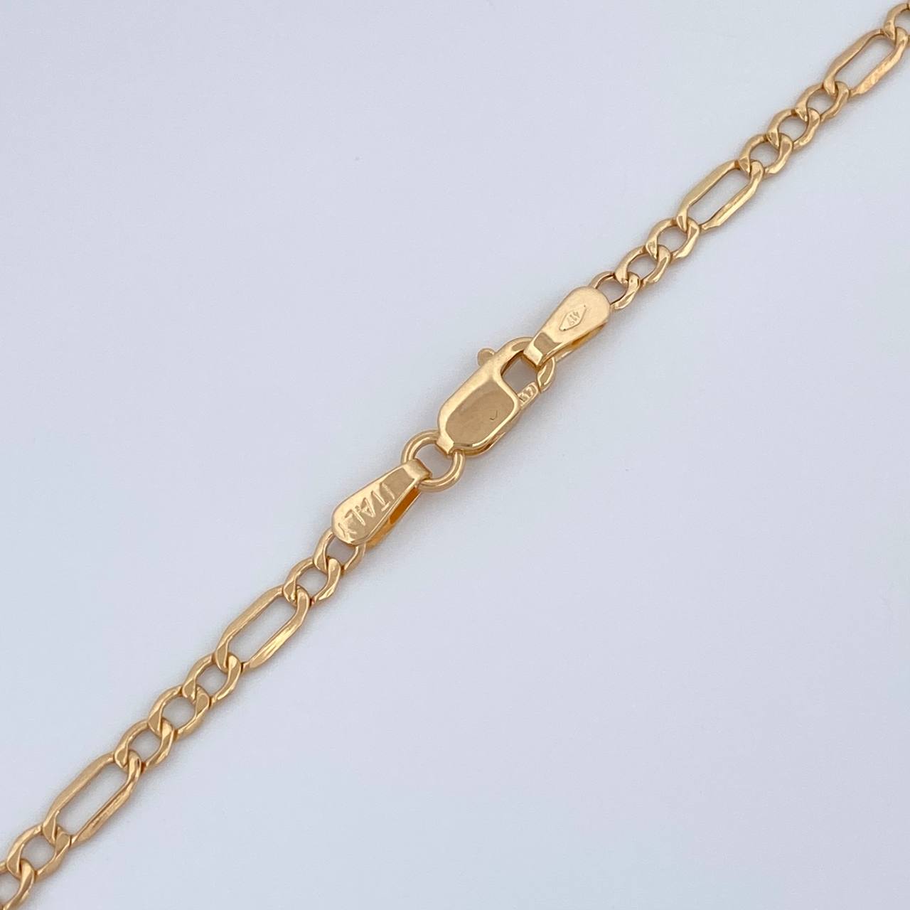 Cadena Figaro 1.7gr / 45.5cm / 2.66mm Oro Amarillo +1 18K &