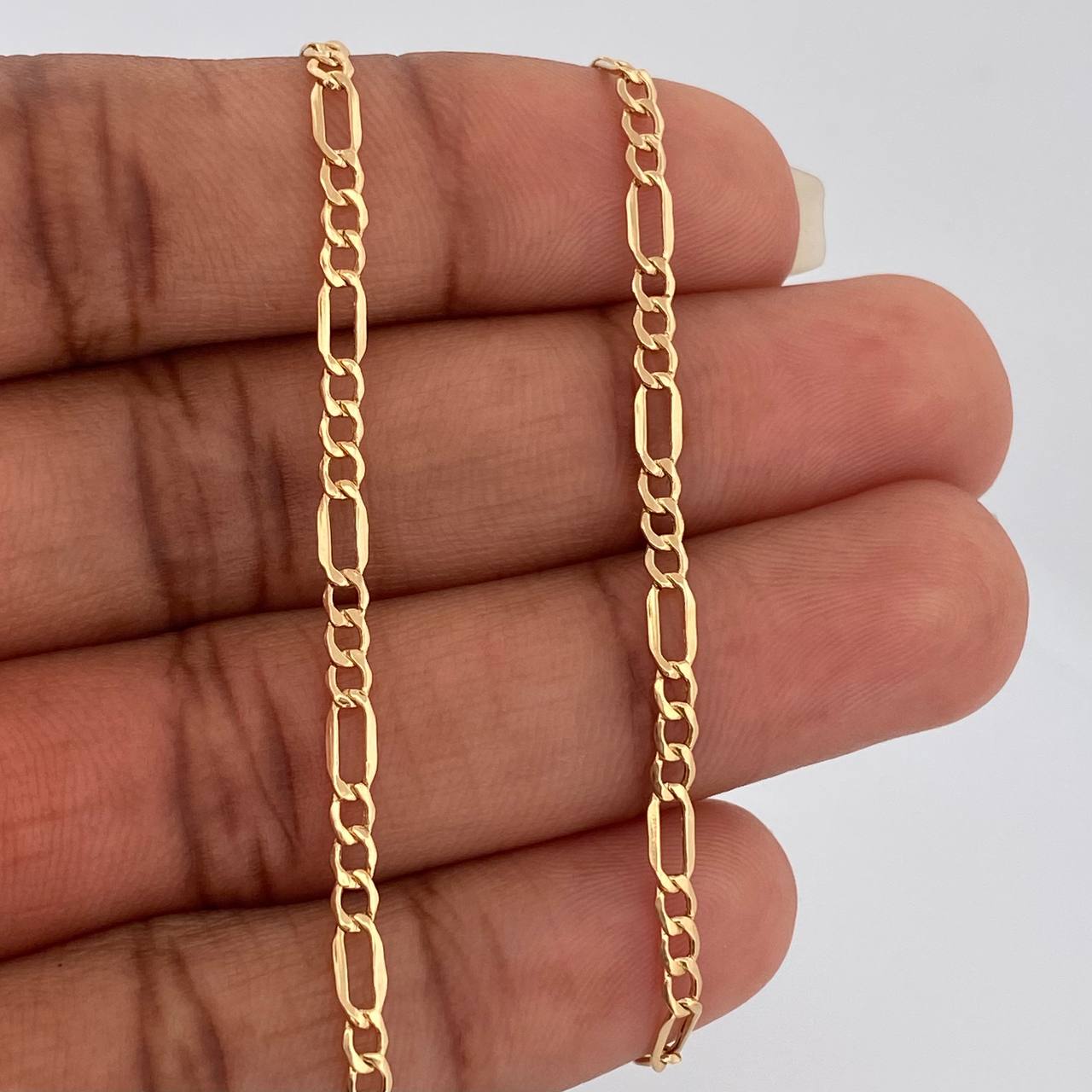 Cadena Figaro 1.7gr / 45.5cm / 2.66mm Oro Amarillo +1 18K &