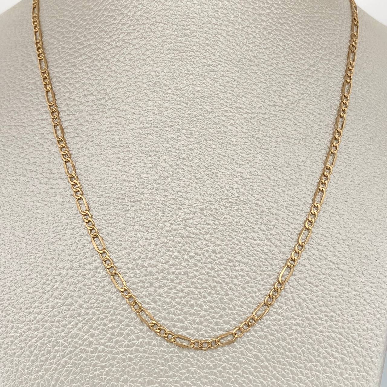 Cadena Figaro 1.7gr / 45.5cm / 2.66mm Oro Amarillo +1 18K &