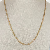 Cadena Figaro 1.7gr / 45.5cm / 2.66mm Oro Amarillo +1 18K &