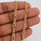 Cadena Figaro 5.45gr / 60.6cm / 3.4mm Oro Amarillo +1 18K &