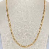 Cadena Figaro 5.5gr / 60.6cm / 3.38mm Oro Amarillo +1 18K &