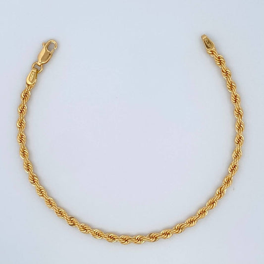 Pulso Lazo 2.8gr / 18.6cm / 3.11mm Oro Amarillo +3 18K &