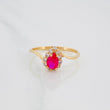 Anillo Halo Gota 1.6 g / T6 1/2 Oro Amarillo 18K